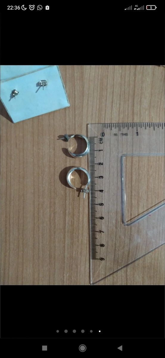 10 pares aros bañados en plata