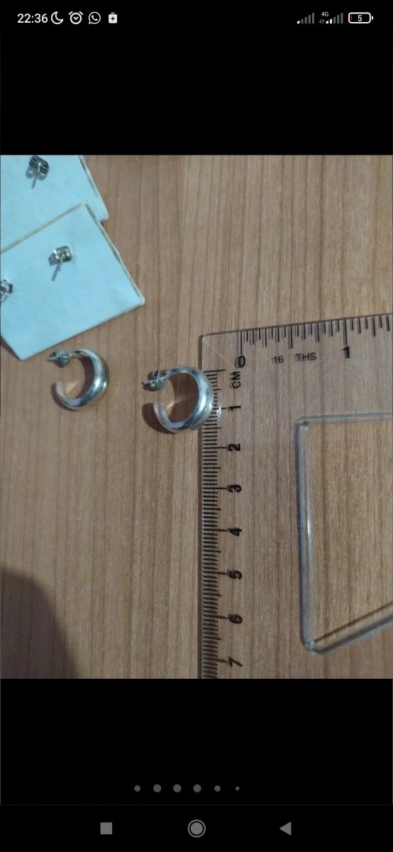 10 pares aros bañados en plata