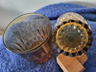 Copas vidrio vintage ambar