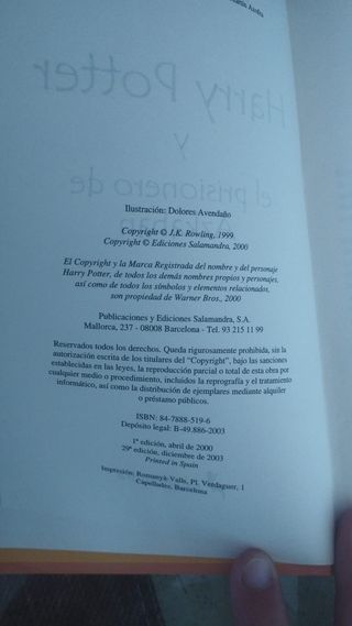 Libros Harry Potter Editorial Salamandra
