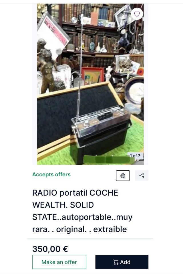 Radio Autoportable FM-AM Wealth Solid State