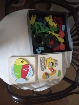 Tres puzzles de madera
