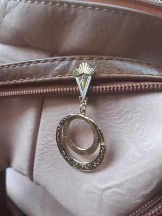 pendientes oro 24 k damasquinados