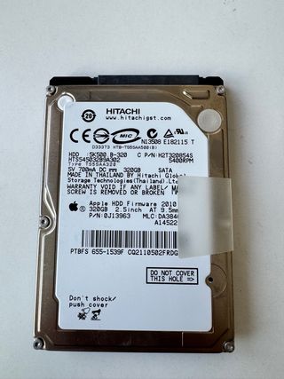 Disco duro Hitachi de 2,5' de 320 GB