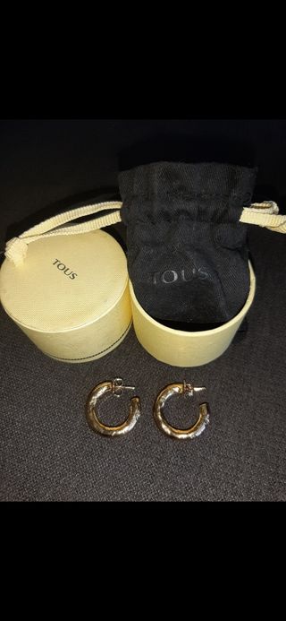 PENDIENTES TOUS DE PLATA BAÑO 🚽 DORADO