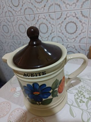 Conjunto botes de cocina con flores