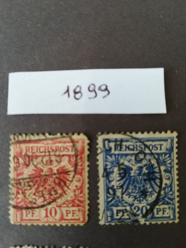 Lotto  7 francobolli Germania anni 1875 e 1889