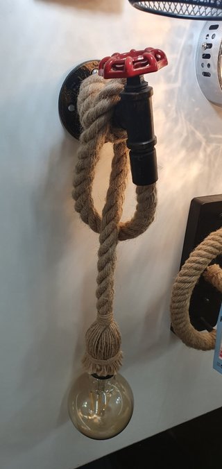 Lampadari in corda di canapa,vintage