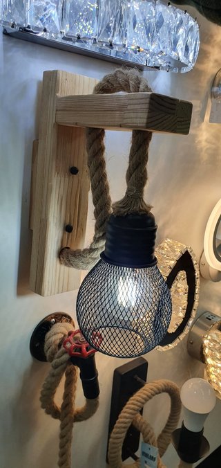 Lampadari in corda di canapa,vintage