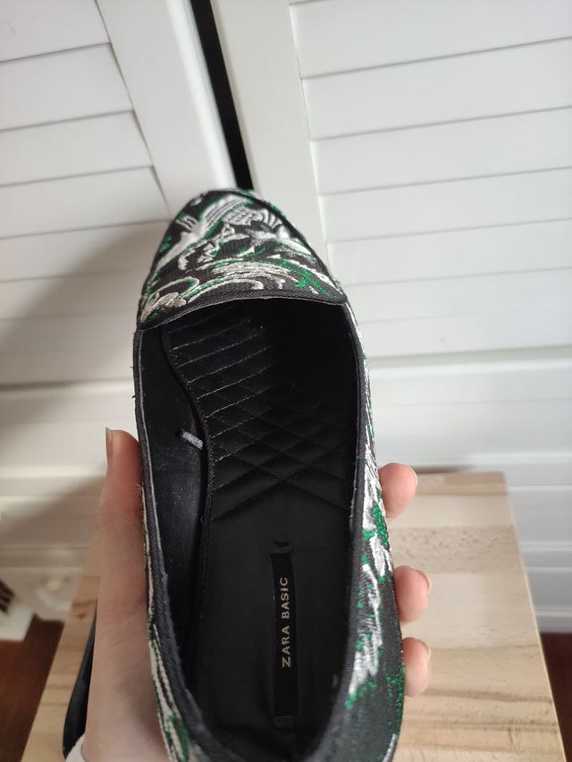 Mocasines con bordado floral Zara Man