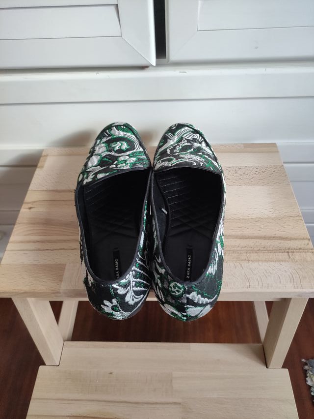 Mocasines con bordado floral Zara Man