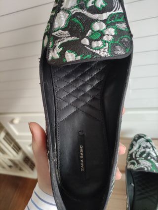 Mocasines con bordado floral Zara Man