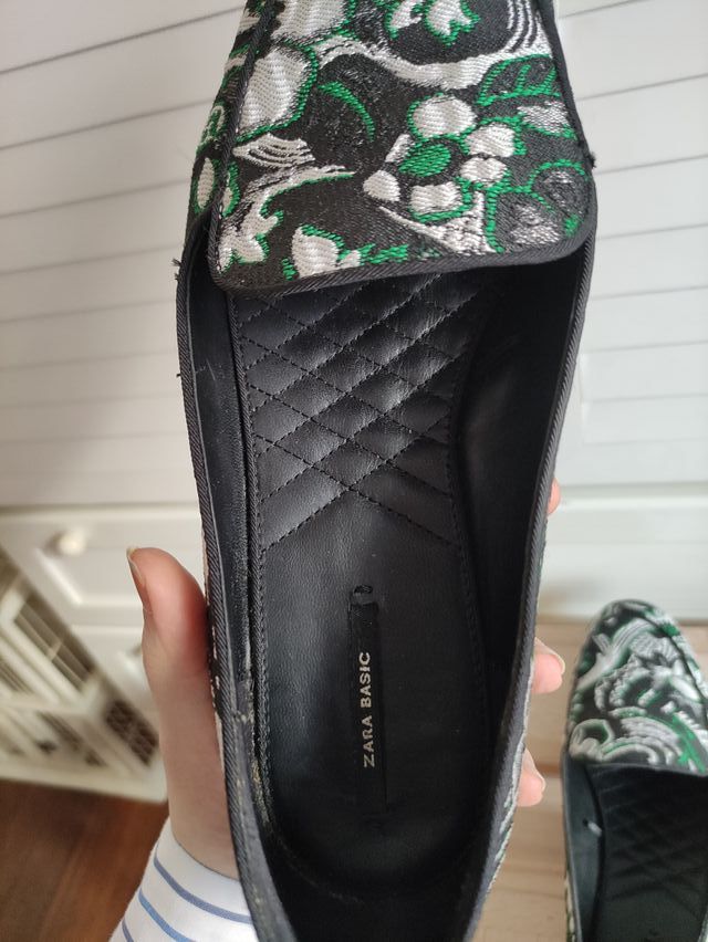Mocasines con bordado floral Zara Man