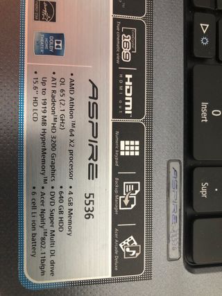 Ordenador portatil Acer Aspire 5536 15.6"