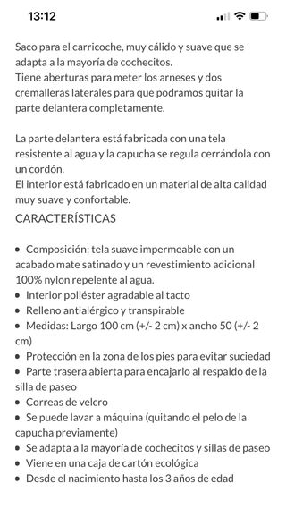 saco carro bebe tutete