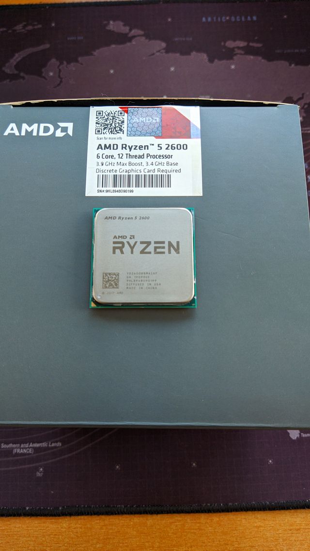 AMD Ryzen 5 2600, impecable, con disipador serie