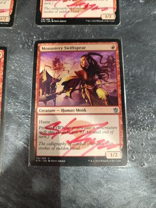 Cartas Magic Firmadas Lanzaveloz del mon