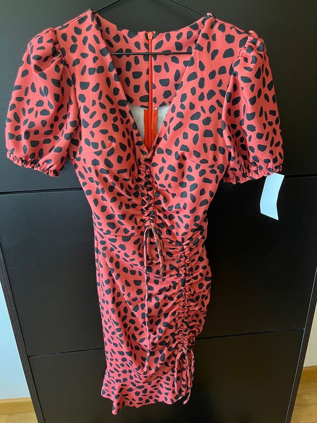 Vestido corto estampado animal print