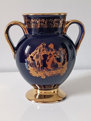 JARRÓN DE PORCELANA DE LIMOGES CASTEL FRANCE