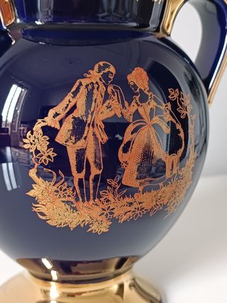 JARRÓN DE PORCELANA DE LIMOGES CASTEL FRANCE