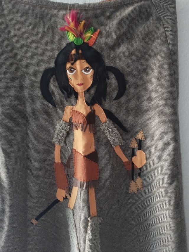 Falda vuelo con dibujo