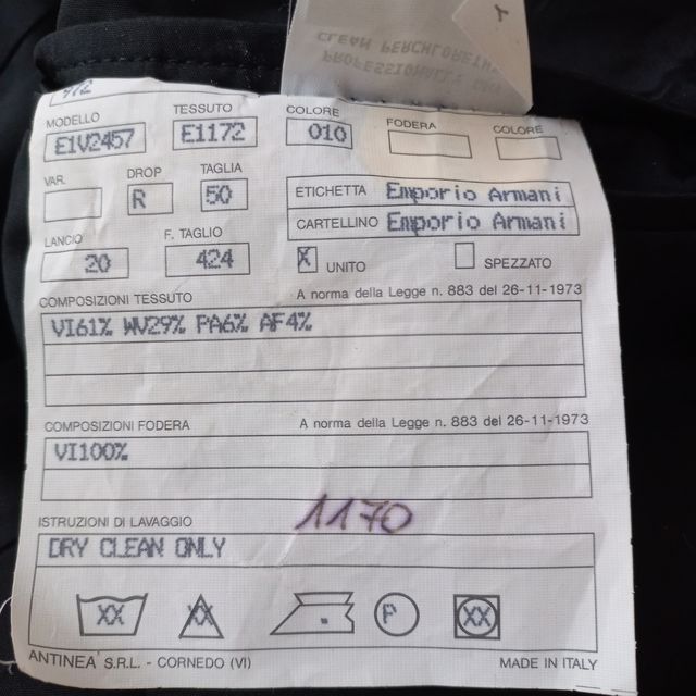 GIACCA EMPORIO ARMANI