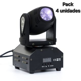 ✅️Pack 4 Cabezas Móvil Mini Beam 10W (4 unidades)