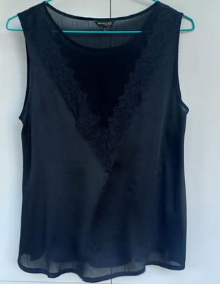 Blusa negra Massimo Dutti