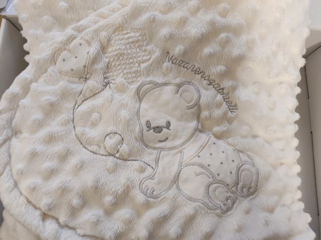 Baby Sacco Orsetto in ciniglia ricamata