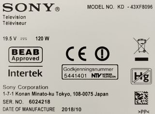 DESPIECE TV SONY KD-43XF8096.