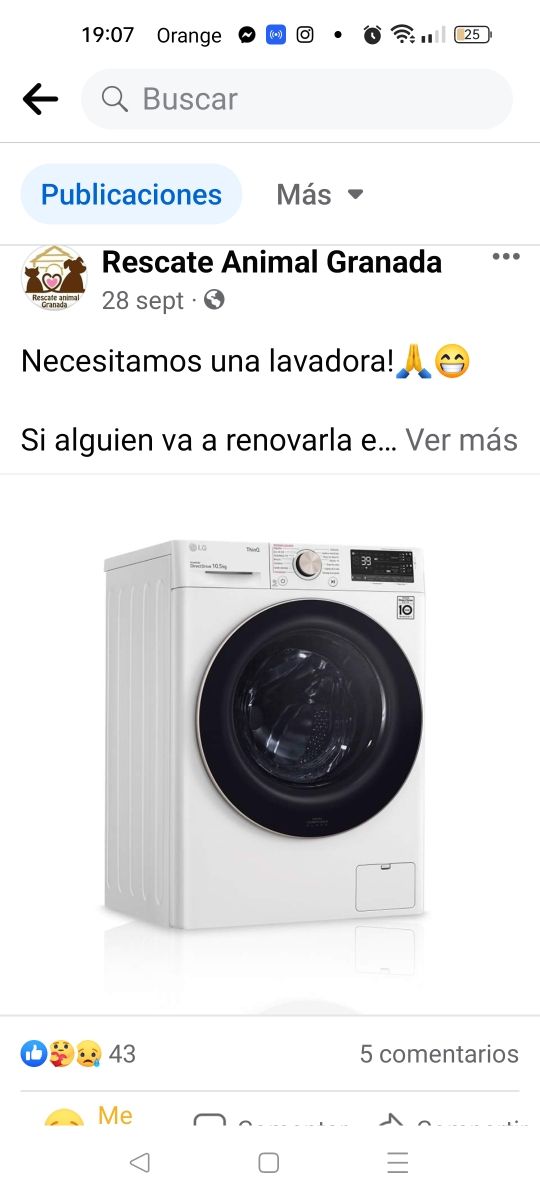 Ayuda solidaria a Rescate animal.