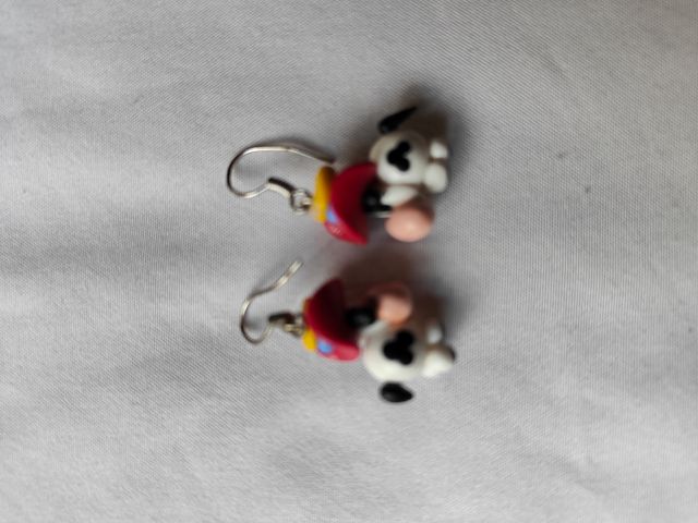 Pendientes masilla casera vacas