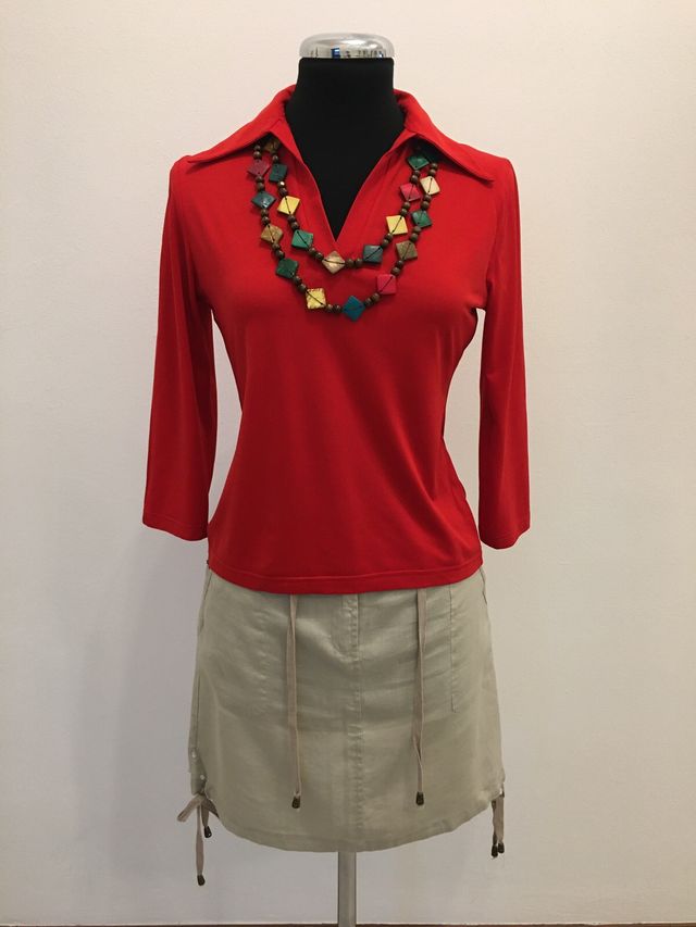 Maglia rossa manica tre quarti