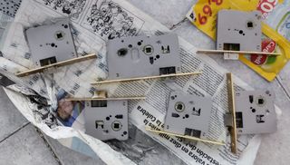 Juego de picaportes con cerradura.