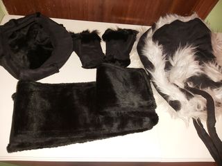 Bufanda, gorro, guantes y bolso