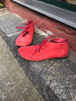 Zapatillas camper de gamuza roja 38