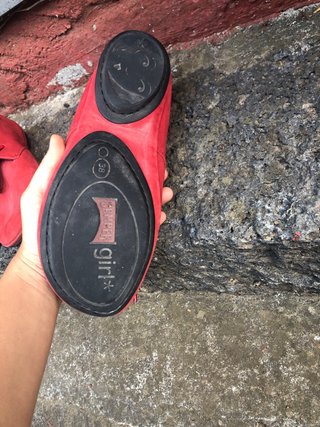 Zapatillas camper de gamuza roja 38