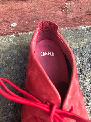 Zapatillas camper de gamuza roja 38