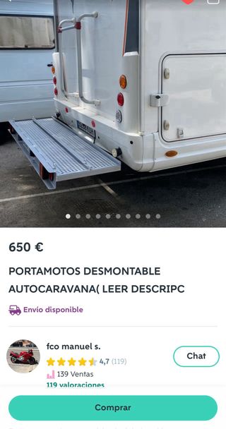 ¿Buscas portamotos para autocaravana? Contactame.