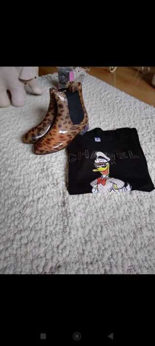 botines agua leopardo 