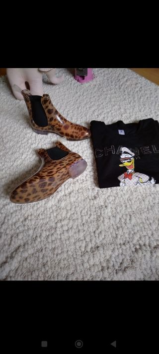 botines agua leopardo 