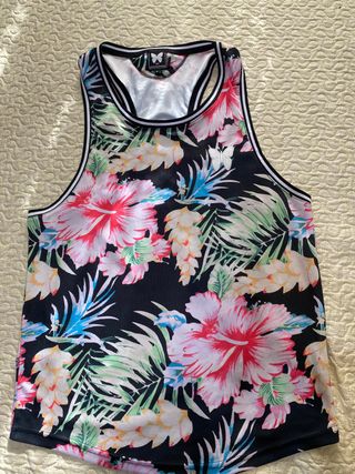 camiseta flores tirantes talla M