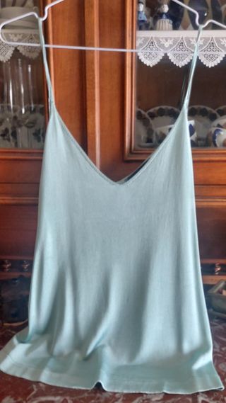 Camiseta tirantes Azul/verde turquesa