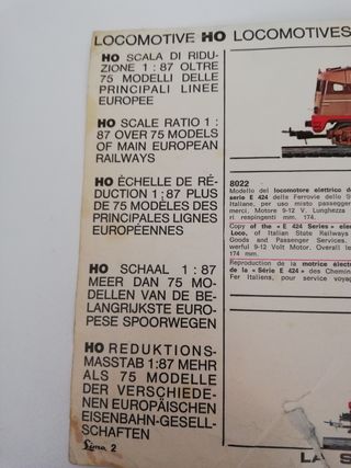 Catálogo trenes HO Lima