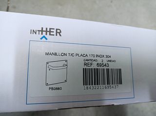 4 Tiradores puerta acero inoxidable Inther