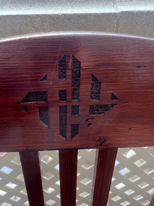 2 Sillas Madera Maciza Antiguas