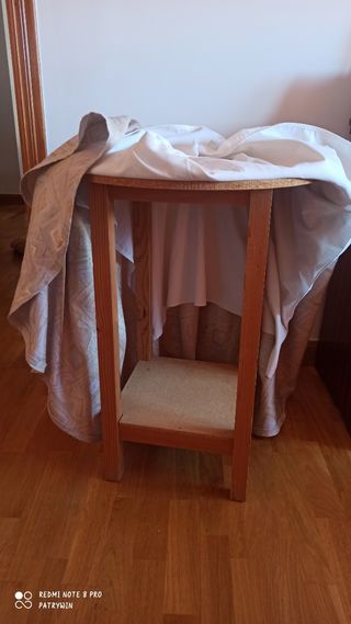 Mesa camilla con cristal 50 cm diámetro 