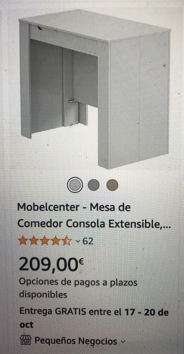 Mesa de comedor extensible