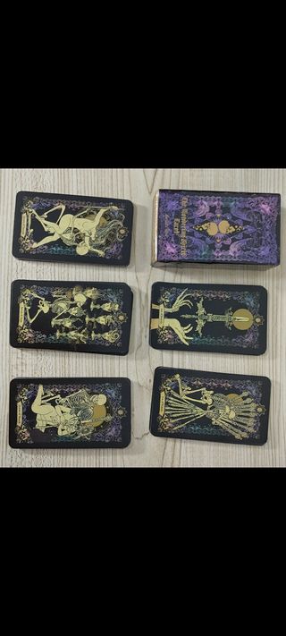 Cartas Tarot esceleto y mujer