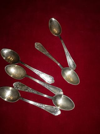 6 cucchiaini argento